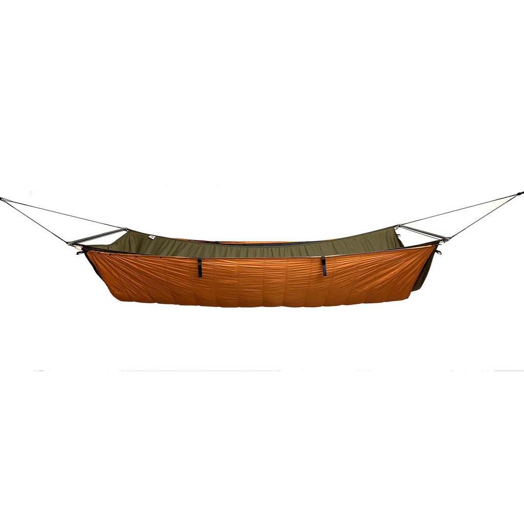 Camper resting in the Jacks R Better James River Bridge ultralight bridge hammock