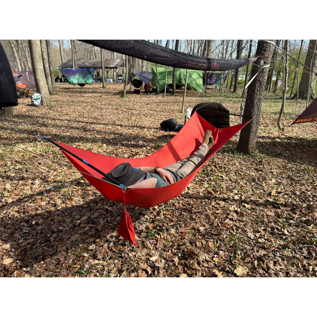 Suspension detail on the Jacks R Better James River Bridge ultralight hammock