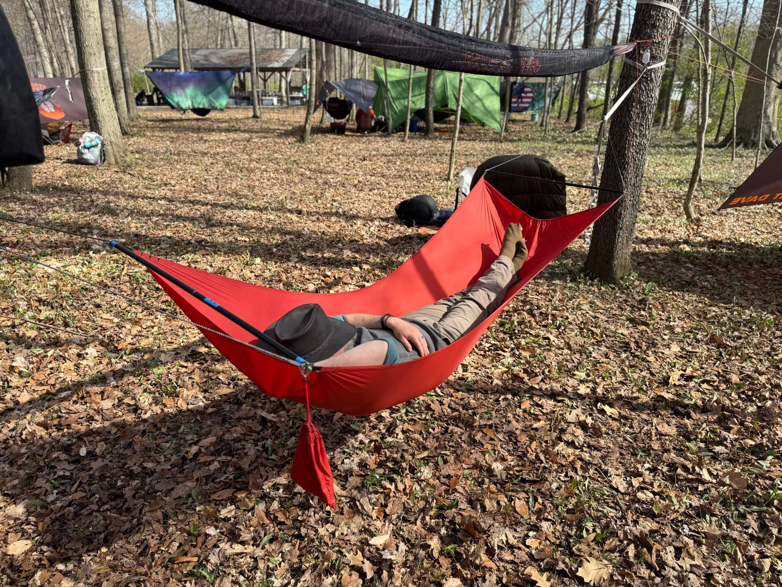 Suspension detail on the Jacks R Better James River Bridge ultralight hammock