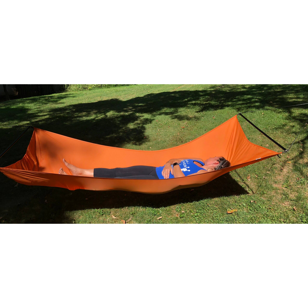 Jacks R Better James River Bridge ultralight hammock pitched on a backpacking trip