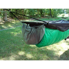 Jacks R Better Jeff's Gear Hammock used as a backpack rain cover