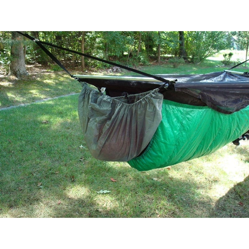 Jacks R Better Jeff's Gear Hammock used as a backpack rain cover