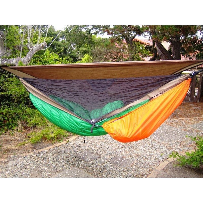 Jacks R Better Jeff's Gear Hammock holding gear off the ground at camp