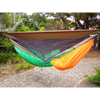 Jacks R Better Jeff's Gear Hammock holding gear off the ground at camp
