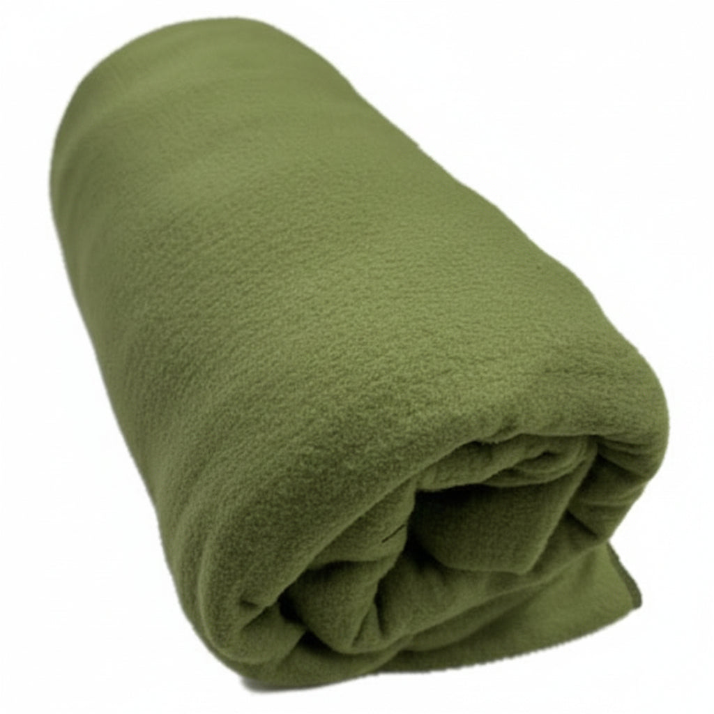 JRB Micro-Grid Fleece Sleeping Bag & Quilt Liner in Green — fleece quilt liner for camping