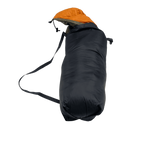 Jacks R Better SilNyl compression sack cinched down to minimize pack volume