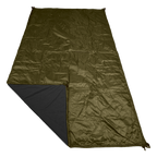 Jacks R Better Wind Gap Alpha wind liner, dark olive Ion 1.1 windproof shell with the corner folded back showing the black Alpha Trail 90 insulation