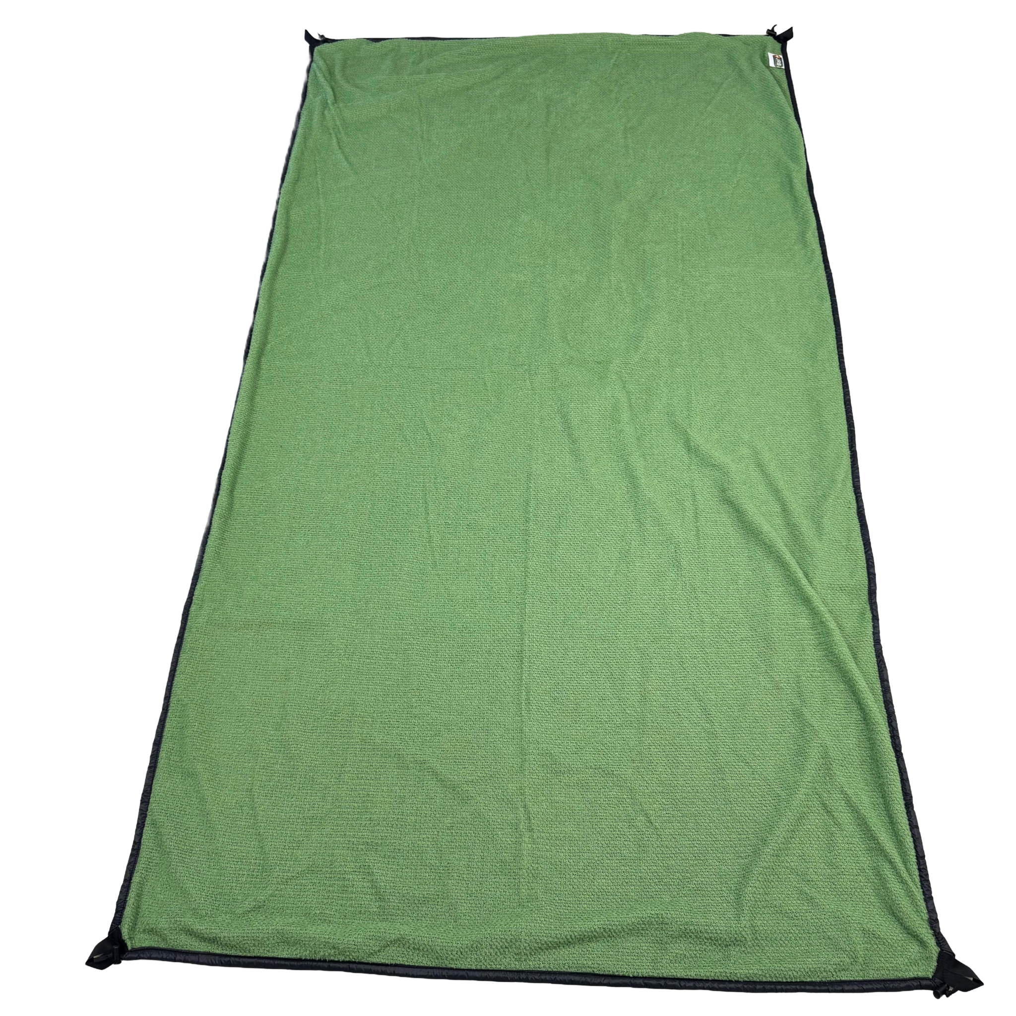 Jacks R Better Wind Gap Alpha multifunction wind liner laid flat showing the Fern Green Alpha Direct 90 top layer