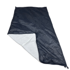 Jacks R Better Wind Gap Alpha White Alpha 120 with the corner folded back showing the black Ion 1.1 windproof shell